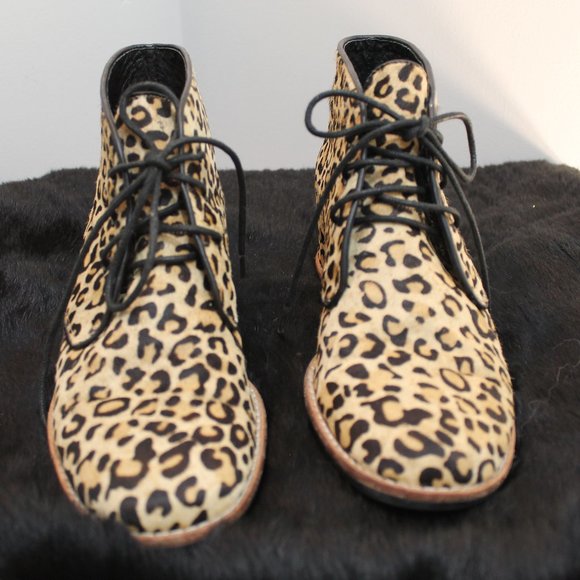 cheetah print wedge loafer boots - Picture 3 of 3